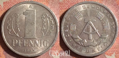 Германия (ГДР) 1 пфенниг 1983 года, KM# 8.2, 167i-071