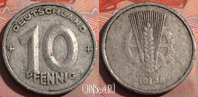 Германия (ГДР) 10 пфеннигов 1948 года, KM# 3, 252a-048