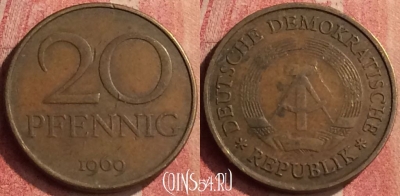 Германия (ГДР) 20 пфеннигов 1969 года, KM# 11, 427-050