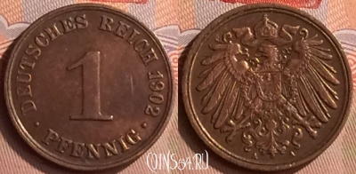 Германия (Империя) 1 пфенниг 1902 A, KM# 10, 421-002