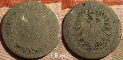 Германия (Империя) 10 пфеннигов 1875 года, KM# 4, 399s-075