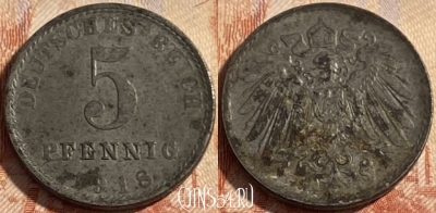 Германия (Империя) 5 пфеннигов 1918, KM# 19, 498р-124