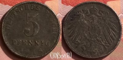 Германия (Империя) 5 пфеннигов 1918 A, KM# 19, 394o-037