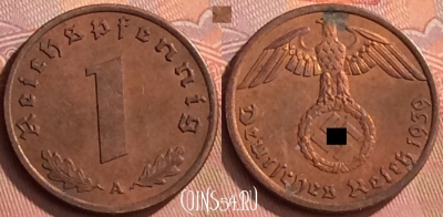 Германия (Третий рейх) 1 рейхспфенниг 1939 A, 148o-036