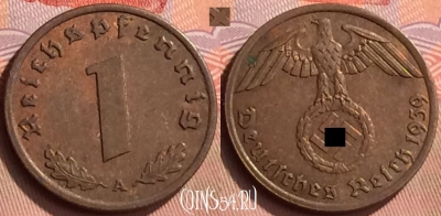 Германия (Третий рейх) 1 рейхспфенниг 1939 A, 425-119