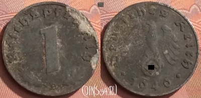 Германия (Третий рейх) 1 рейхспфенниг 1940 г. B, 150o-028