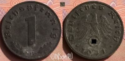 Германия (Третий рейх) 1 рейхспфенниг 1941 г. B, 207n-070