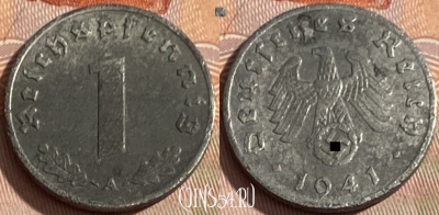 Германия (Третий рейх) 1 рейхспфенниг 1941 г. A, 298q-013