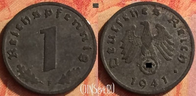 Германия (Третий рейх) 1 рейхспфенниг 1941 F, 444o-045