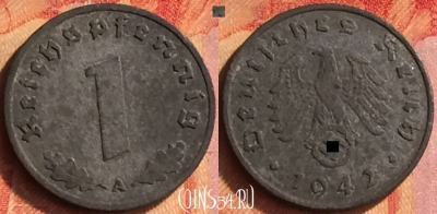 Германия (Третий рейх) 1 рейхспфенниг 1942 A, 437o-078