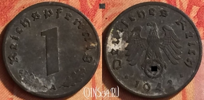 Германия (Третий рейх) 1 рейхспфенниг 1942 A, 437o-106