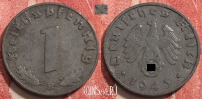 Германия (Третий рейх) 1 рейхспфенниг 1943 года B, KM# 97