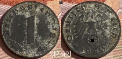 Германия (Третий рейх) 1 рейхспфенниг 1943 г. B, 372p-141