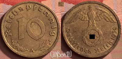 Германия (Третий рейх) 10 рейхспфеннигов 1939 г. A, 140o-132