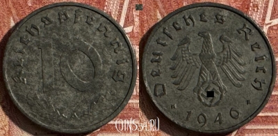 Германия (Третий рейх) 10 рейхспфеннигов 1940 A, s504s-106