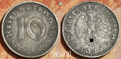 Германия (Третий рейх) 10 рейхспфеннигов 1941 A, 462q-287