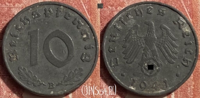 Германия (Третий рейх) 10 рейхспфеннигов 1941 B, 452o-009