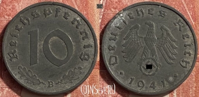 Германия (Третий рейх) 10 рейхспфеннигов 1941 B, 452o-050