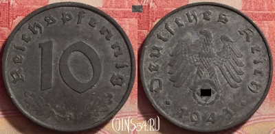 Германия (Третий рейх) 10 рейхспфеннигов 1943 A, 244j-020