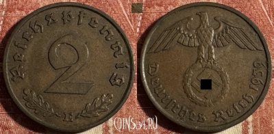 Германия Третий рейх 2 рейхспфеннига 1939 E, 501s-003 ♛