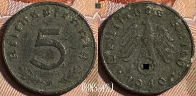 Германия (Третий рейх) 5 рейхспфеннигов 1940 A, 250s-133