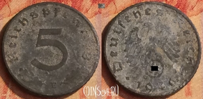 Германия (Третий рейх) 5 рейхспфеннигов 1940 E, 194o-124