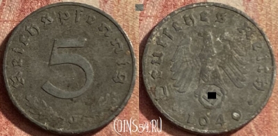 Германия (Третий рейх) 5 рейхспфеннигов 1940 J, 148p-067
