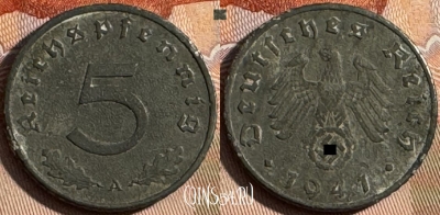 Германия (Третий рейх) 5 рейхспфеннигов 1941 A, 250s-029