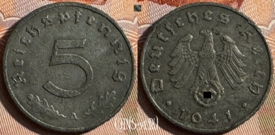 Германия (Третий рейх) 5 рейхспфеннигов 1941 A, 252s-001