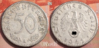 Германия (Третий рейх) 50 рейхспфеннигов 1942 A, 281a-056