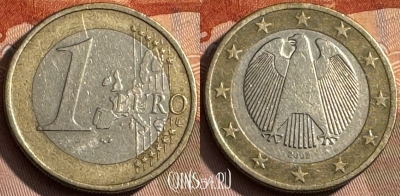 Германия 1 евро 2002 A, KM# 213, 467s-688