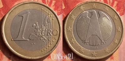Германия 1 евро 2004 года F, KM# 213, 064n-005