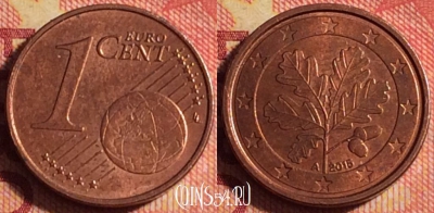 Германия 1 евроцент 2015 года A, KM# 207, 178j-020