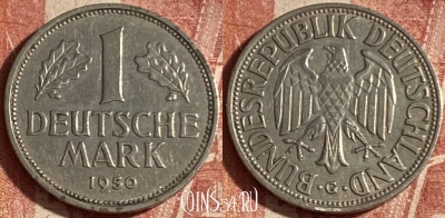 Германия 1 марка 1950 года G, KM# 110, 238p-144
