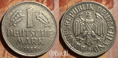 Германия 1 марка 1950 G, KM# 110, 502s-029