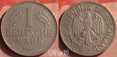 Германия 1 марка 1956 года J, KM# 110, 426o-109