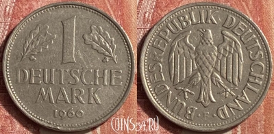 Германия 1 марка 1960 года F, KM# 110, 453o-025