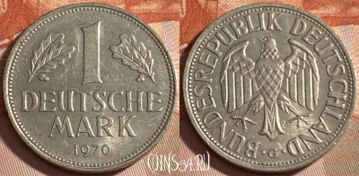 Германия 1 марка 1970 G, KM# 110, 490р-050 ♛