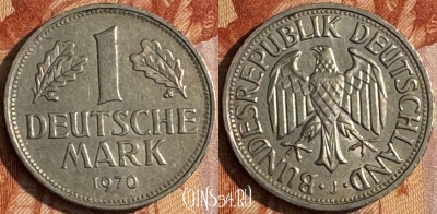Германия 1 марка 1970 J, KM# 110, 151s-030