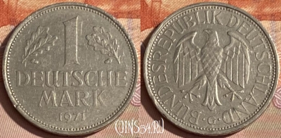 Германия 1 марка 1971 G, KM# 110, 385p-045