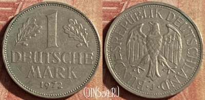 Германия 1 марка 1972 года J, KM# 110, 154p-088