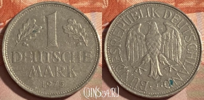 Германия 1 марка 1975 J, KM# 110, 490р-027