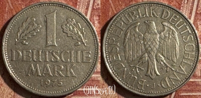 Германия 1 марка 1975 J, KM# 110, 504s-111