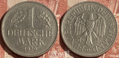 Германия 1 марка 1979 года D, KM# 110, 262p-048