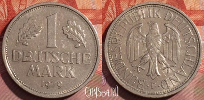 Германия 1 марка 1979 года F, KM# 110, 250a-050