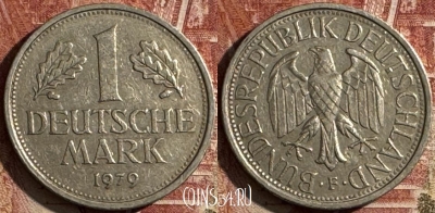 Германия 1 марка 1979 года F, KM# 110, 504s-122