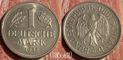 Германия 1 марка 1982 G, KM# 110, 142q-013 ♛