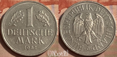 Германия 1 марка 1982 G, KM# 110, 486р-066 ♛