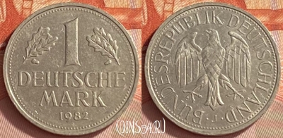 Германия 1 марка 1982 года J, KM# 110, 407o-059