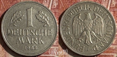 Германия 1 марка 1983 F, KM# 110, 504s-097
